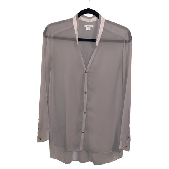 Helmut Lang sheer button down top - Picture 2 of 7